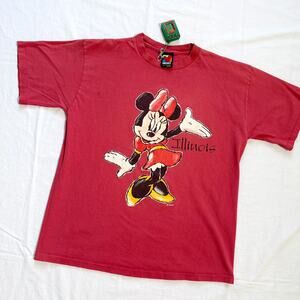 Vintage 90's Minnie Mouse Disney Illinois Heavyweight T-Shirt - L